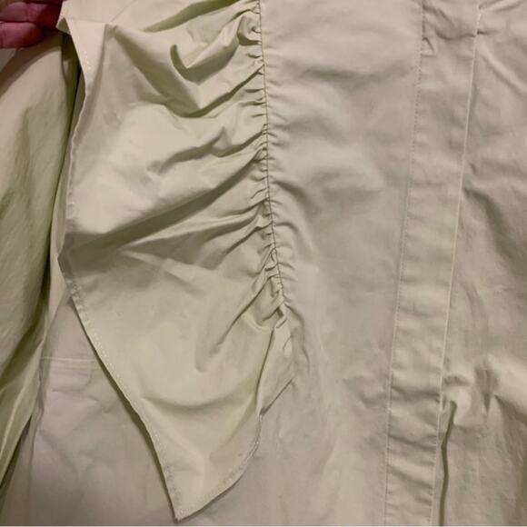 Genny Light Green Long Sleeve Ruffled Button Down Shirt - Picture 12 of 12